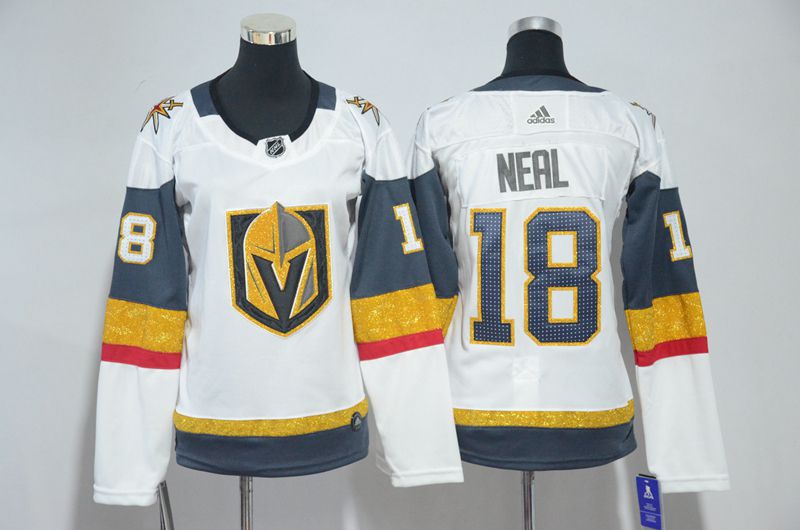 Youth Vegas Golden Knights #18 Neal Fanatics Branded Breakaway Home White Adidas NHL Jersey